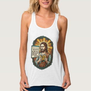 Jesus Bad Influencer Product Review Fail Social Me Tank Top