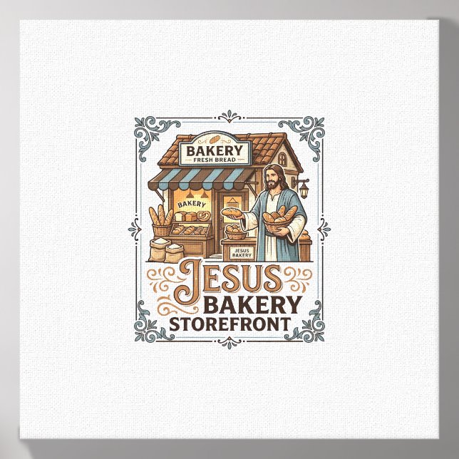 Jesus Bakery Storefront Jesus Bakery Storefront Ch Canvas Photo Tile (Front Set)