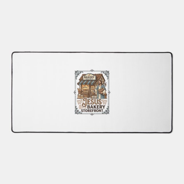 Jesus Bakery Storefront Jesus Bakery Storefront Ch Desk Mat (Front)