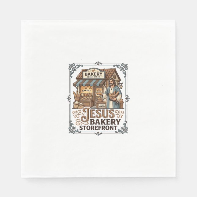 Jesus Bakery Storefront Jesus Bakery Storefront Ch Napkins (Front)