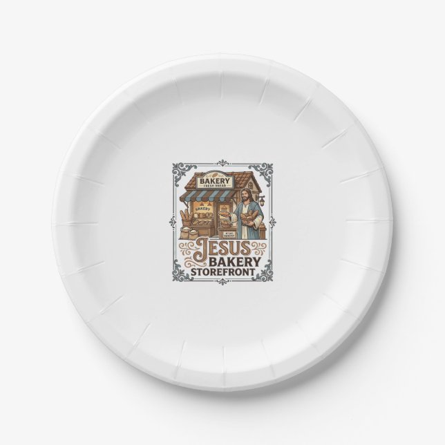 Jesus Bakery Storefront Jesus Bakery Storefront Ch Paper Plates (Front)