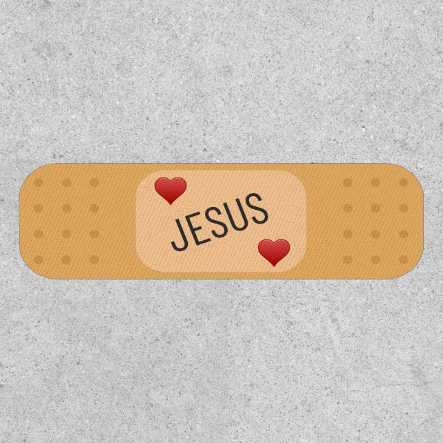 Jesus bandaid, Jesus cures wounds Patch (Front)