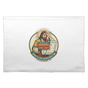 Jesus Bank Card Blocked Suspicious Bar Tab Fraud H Cloth Placemat