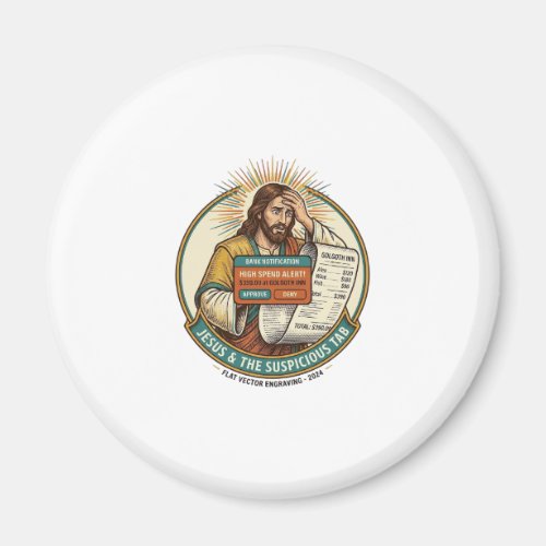 Jesus Bank Card Blocked Suspicious Bar Tab Fraud H Magnet