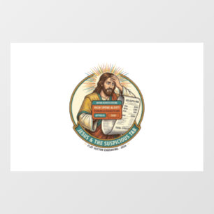 Jesus Bank Card Blocked Suspicious Bar Tab Fraud H Window Cling