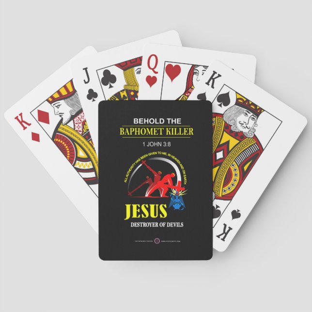 JESUS: Baphomet-Killer Poker Cards (Back)