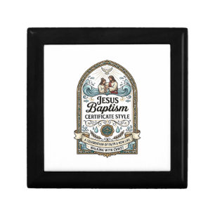 Jesus Baptism Certificate Style Jesus Baptism Cert Gift Box