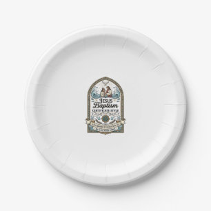 Jesus Baptism Certificate Style Jesus Baptism Cert Paper Plates