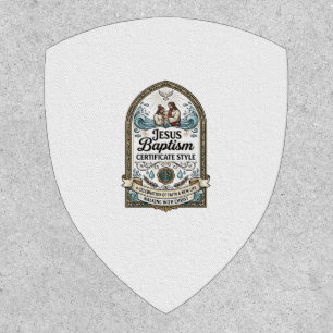 Jesus Baptism Certificate Style Jesus Baptism Cert Patch