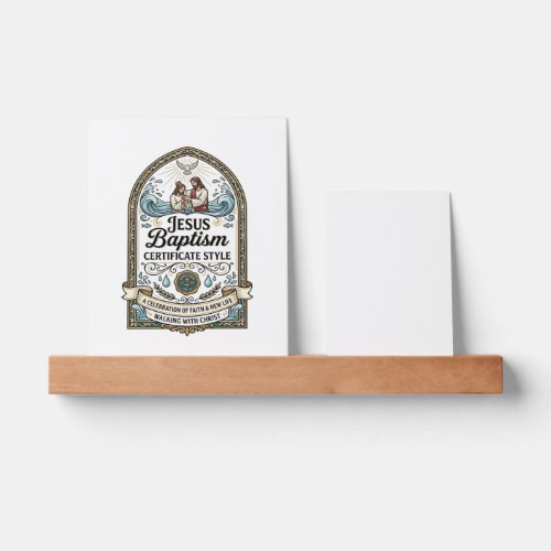 Jesus Baptism Certificate Style Jesus Baptism Cert Picture Ledge