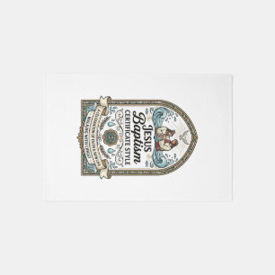 Jesus Baptism Certificate Style Jesus Baptism Cert Rug