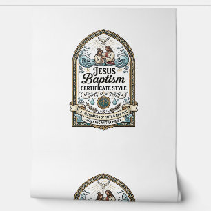 Jesus Baptism Certificate Style Jesus Baptism Cert Wallpaper