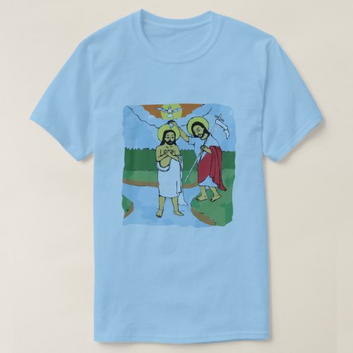 Jesus Baptism Ethiopian Timket  áŒáˆááµ ááˆáˆáµ T_Shirt