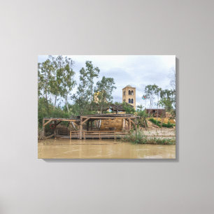 Jesus Baptism Site view canvas print