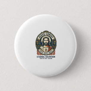 Jesus Barber Mens Grooming Graphic Tee Christian A Button