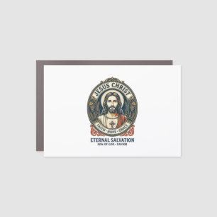 Jesus Barber Mens Grooming Graphic Tee Christian A Car Magnet
