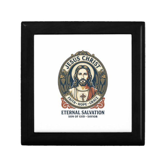 Jesus Barber Mens Grooming Graphic Tee Christian A Gift Box (Front)