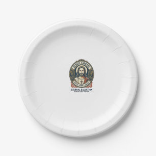 Jesus Barber Mens Grooming Graphic Tee Christian A Paper Plates