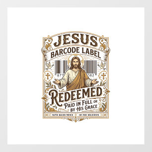 Jesus Barcode Label Redeemed Jesus Barcode Redeeme Floor Decals