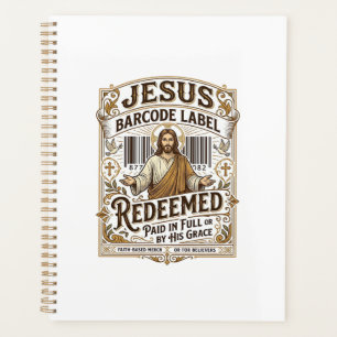 Jesus Barcode Label Redeemed Jesus Barcode Redeeme Planner