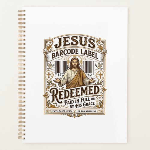 Jesus Barcode Label Redeemed Jesus Barcode Redeeme Planner