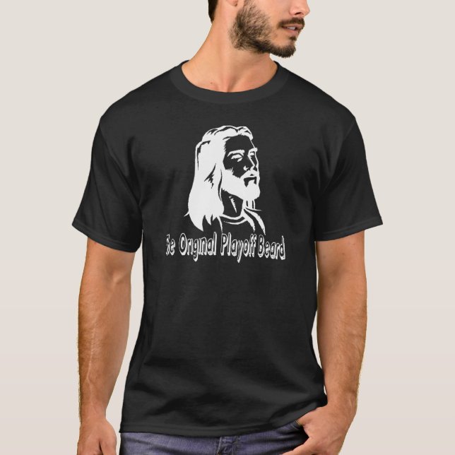 jesus beard hockey playoffs T-Shirt (Front)