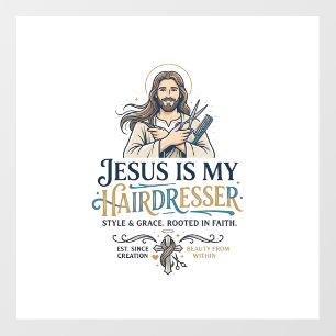 Jesus Beauty Salon Hairstylist T-Shirt Inspiration Floor Decals