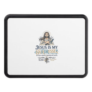 Jesus Beauty Salon Hairstylist T-Shirt Inspiration Hitch Cover