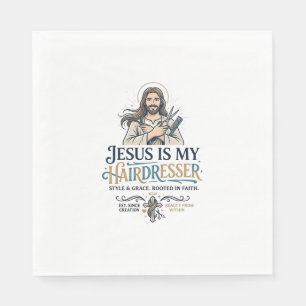 Jesus Beauty Salon Hairstylist T-Shirt Inspiration Napkins