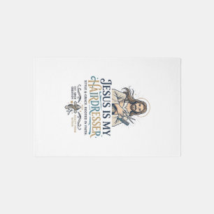 Jesus Beauty Salon Hairstylist T-Shirt Inspiration Rug