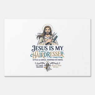 Jesus Beauty Salon Hairstylist T-Shirt Inspiration Sign