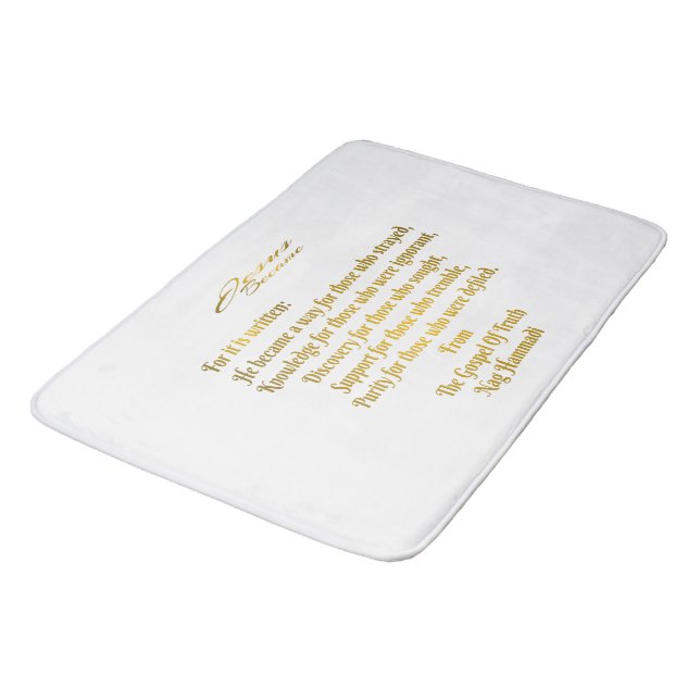 Jesus Became   Bath Mat (Angled)
