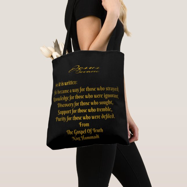 Jesus Became   Tote Bag (Close Up)