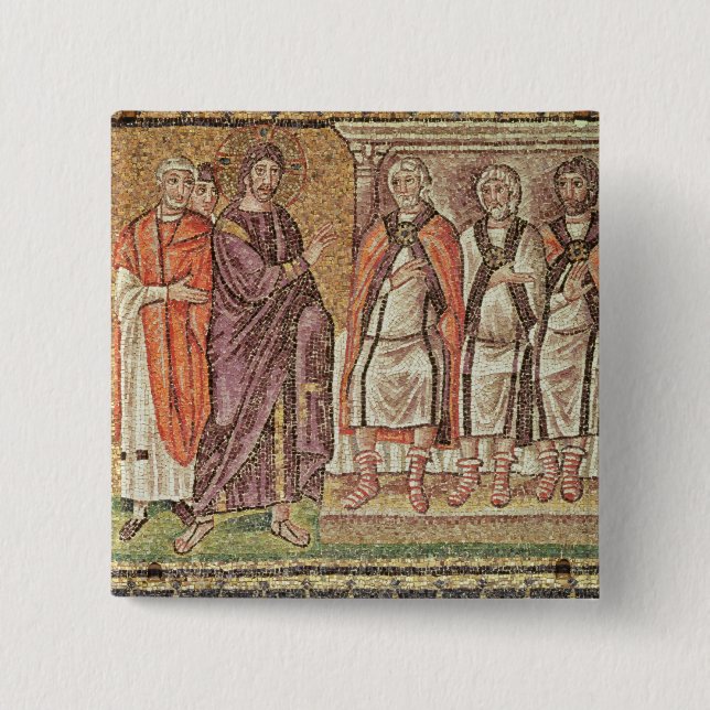 Jesus before Caiphus Pinback Button (Front)