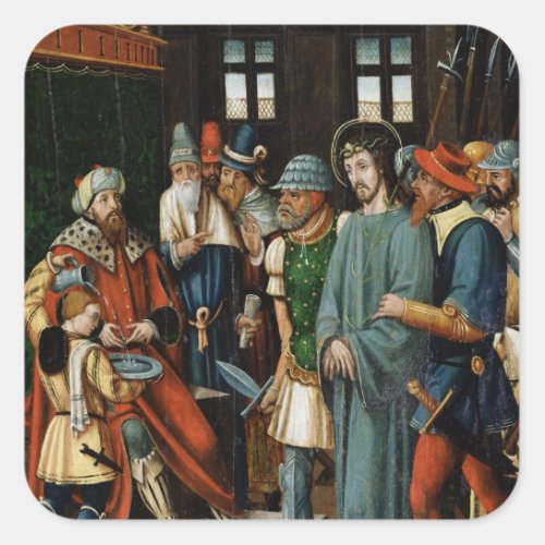 Jesus Before Pilate Square Sticker