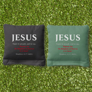 Jesus Began To Preach. Matthew 4:17 Cornhole Bags