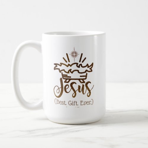 JESUS BEST GIFT EVER Christmas Nativity Scripture Coffee Mug