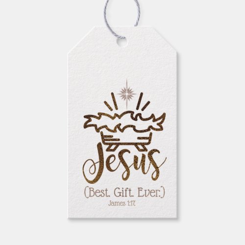 JESUS BEST GIFT EVER Christmas Scripture Gift Tags