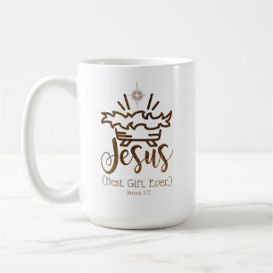JESUS BEST GIFT EVER Nativity Scripture Christmas  Coffee Mug