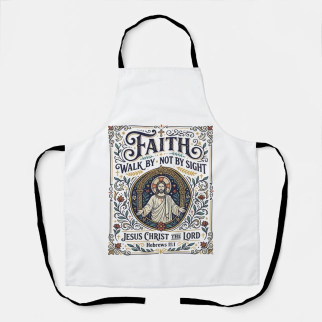 Jesus Bible Journaling Scripture Art Shirt Christi Apron (Front)