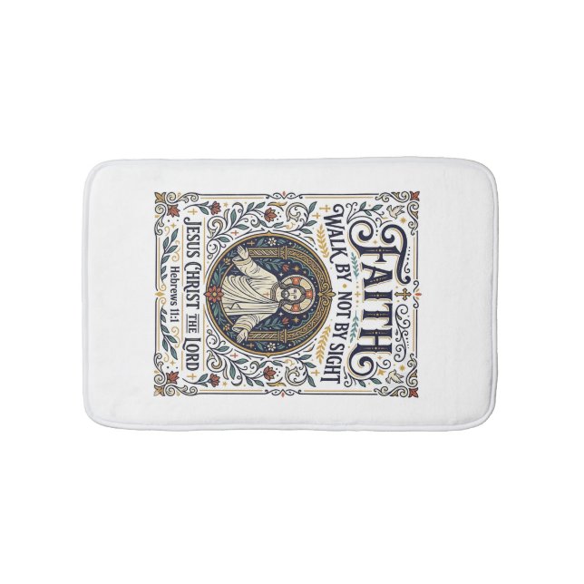Jesus Bible Journaling Scripture Art Shirt Christi Bath Mat (Front)