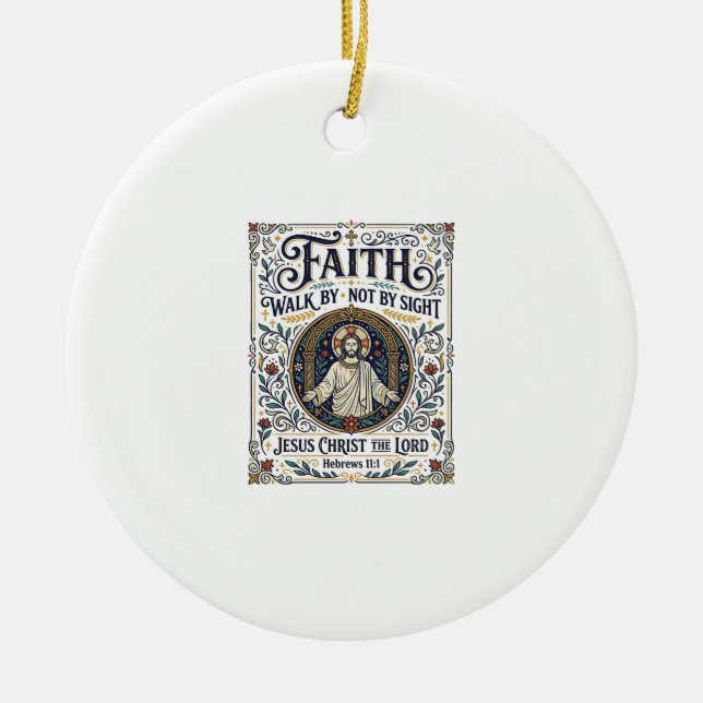 Jesus Bible Journaling Scripture Art Shirt Christi Ceramic Ornament (Front)