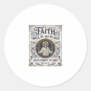 Jesus Bible Journaling Scripture Art Shirt Christi Classic Round Sticker
