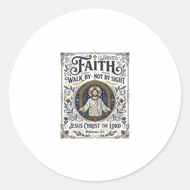 Jesus Bible Journaling Scripture Art Shirt Christi Classic Round Sticker (Front)