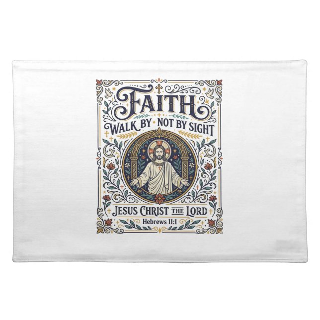 Jesus Bible Journaling Scripture Art Shirt Christi Cloth Placemat (Front)