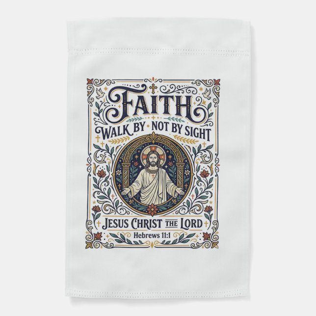 Jesus Bible Journaling Scripture Art Shirt Christi Garden Flag (Front)