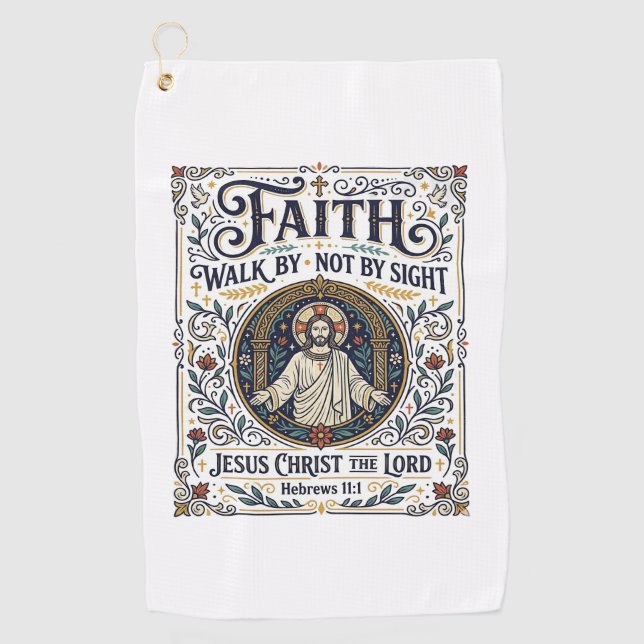 Jesus Bible Journaling Scripture Art Shirt Christi Golf Towel (Front)