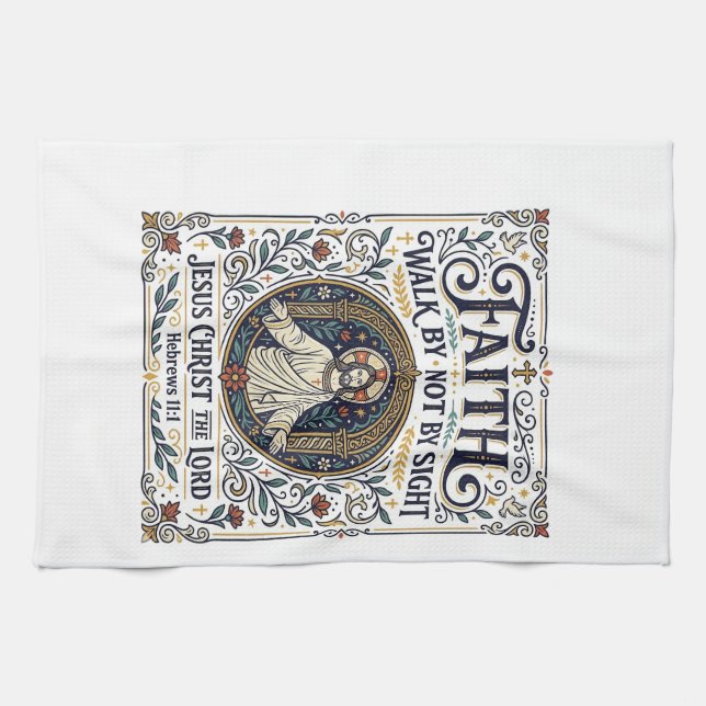 Jesus Bible Journaling Scripture Art Shirt Christi Kitchen Towel (Horizontal)