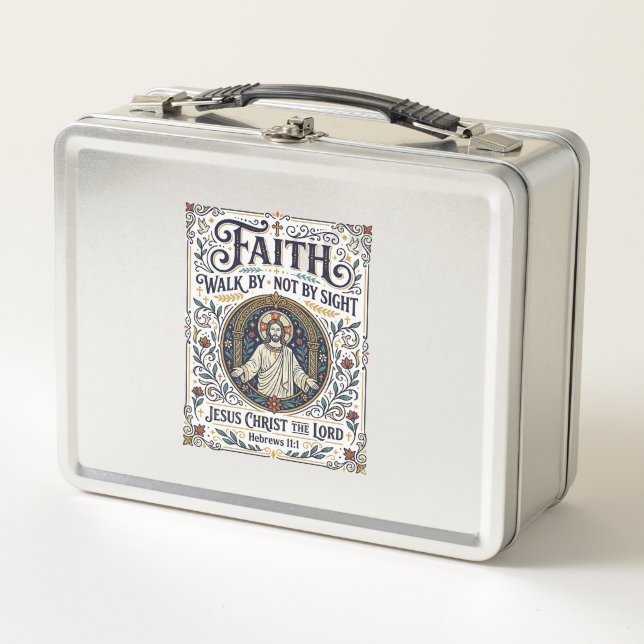 Jesus Bible Journaling Scripture Art Shirt Christi Metal Lunch Box (Front)