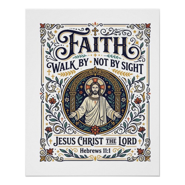 Jesus Bible Journaling Scripture Art Shirt Christi Poster (Front)